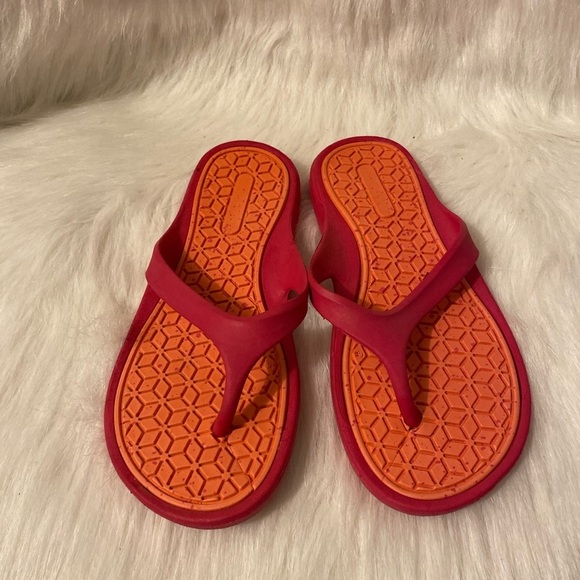 Pink‎ Flip Flops Womens Size 6 Open Toe Sandals Shoes - Picture 4 of 5
